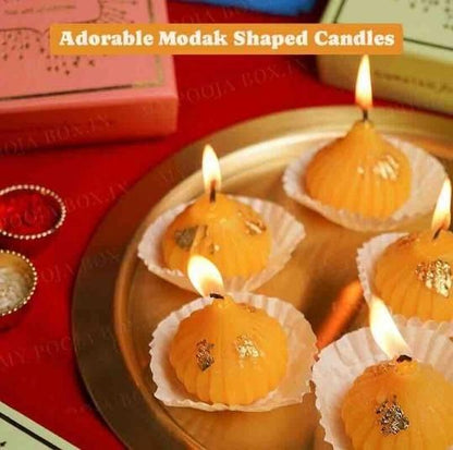 Modak Shaped Candles Pack of 2